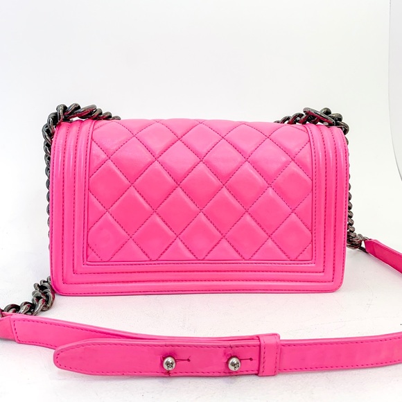 Chanel Hot Pink Boy Bag Medium Authentic - Picture 4 of 7
